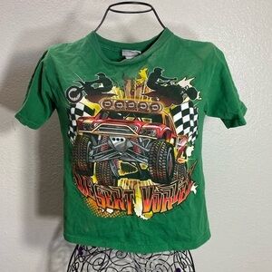 Rudeboyz monster truck green t shirt size 7